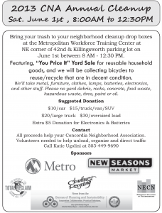 Cleanup happening Saturday June 1st,  from 8:00 AM to 12:30 PM on NE 42nd and Killingsworth!!