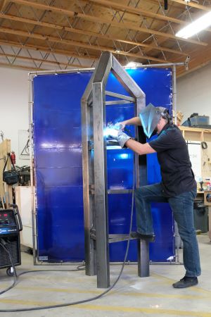 Five informative public art structures are in the works at a Portland fabricator